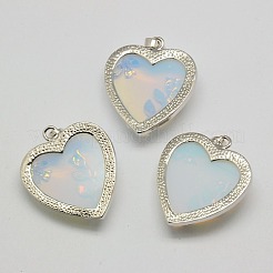 Heart Opalite Pendants&nbsp;X-GP356-5