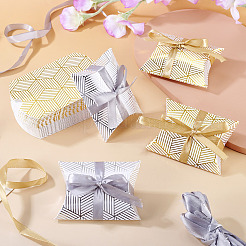 30 Sets 2 Colors Hot Stamping Pillow Cardboard Paper Printed Candy Boxes&nbsp;CON-TA0001-29