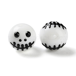 Halloween Themed Baking Paint Glass Beads Strands&nbsp;LAMP-L078-001A