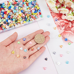 1000Pcs 10 Colors ABS Plastic Imitation Pearl Cabochons&nbsp;PACR-AR0001-03