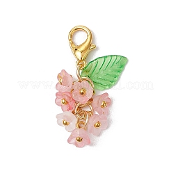 7Pcs Frosted Acrylic Flower Pendant Decorations&nbsp;AC-CJCBD0