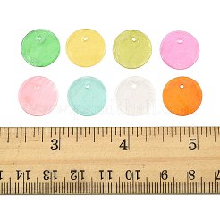 56Pcs 8 Colors Spray Painted Natural Capiz Shell Disc Charms&nbsp;BSHE-FS0001-10