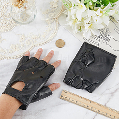 PU Leather Half-finger Gloves&nbsp;AJEW-WH20141-25