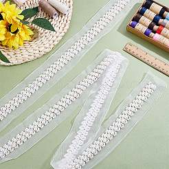 2Yards Netting Fabric Beaded Trim Ribbon&nbsp;OCOR-ME0001-64B-01