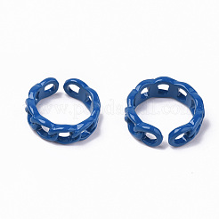 Spray Painted Alloy Cuff Rings&nbsp;RJEW-T011-29D-RS
