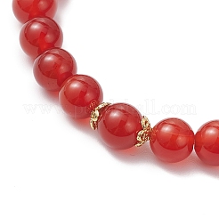 8.5MM Natural Carnelian Round Beaded Stretch Bracelets for Women&nbsp;BJEW-JB12260-01