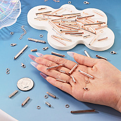 560Pcs 10 Styles Iron Slide On End Clasp Tubes&nbsp;DIY-TA0015-90