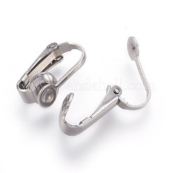 Tarnish Resistant 304 Stainless Steel Clip-on Earrings Components&nbsp;LS-STAS-F188-31P