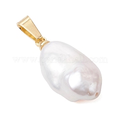 Natural Baroque Keshi Pearl Pendants&nbsp;PALLOY-JF05054