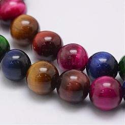 Natural Tiger Eye Beads Strands&nbsp;G-E341-01-6mm