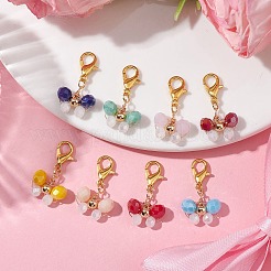 Alloy Glass Pendant Decorations&nbsp;HJEW-JM01857-01