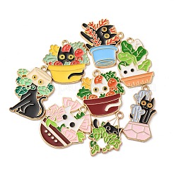 8Pcs 8 Styles Alloy Enamel Pandants&nbsp;ENAM-FP0002-71