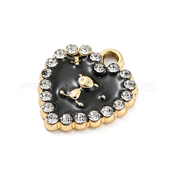 UV Plating Golden Alloy Enamel Pendants&nbsp;PALLOY-D026-03G-02
