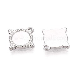304 Stainless Steel Pendant Cabochon Settings&nbsp;STAS-T067-08P