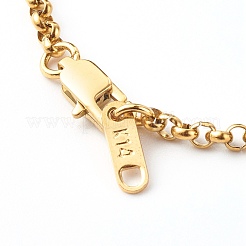 304 Stainless Steel Rolo Chain Bracelets&nbsp;X-BJEW-JB06447-03