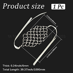 Plastic Imitation Pearl and Polyester Mesh Headbands&nbsp;AJEW-WH20080-60A