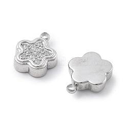 304 Stainless Steel Micro Pave Cubic Zirconia Charms&nbsp;STAS-Z121-46P