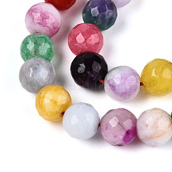 Dyed Natural White Jade Beads Strands&nbsp;G-T139-8mm-60-09