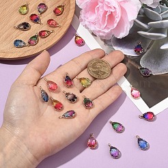5Pcs Transparent Glass Charms&nbsp;GLAA-YW0004-57A