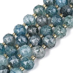 Ombre Effect Dyed Transparent Crackle Glass Beads Strands&nbsp;GLAA-Q111-10MM-01