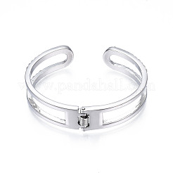Crystal Rhinestone Open Cuff Bangle&nbsp;BJEW-S118-146P