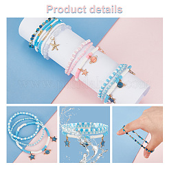 5 Sets 3 Style Glass Seed & Polymer Clay Beaded Stretch Bracelets Set&nbsp;BJEW-PH0004-24
