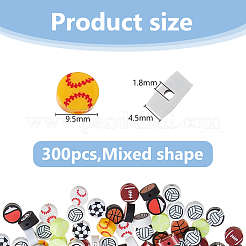 300Pcs Handmade Polymer Clay Beads&nbsp;CLAY-DC0001-16