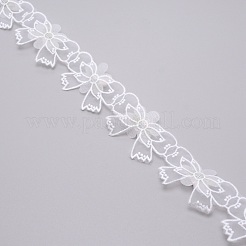 Lace Trim Colorful Bowknot Pattern DIY Embroidered Trim Ribbons&nbsp;DIY-WH0182-14