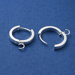201 Stainless Steel Huggie Hoop Earrings Findings&nbsp;STAS-A167-01N-S