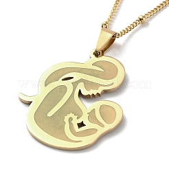 201 Stainless Steel Pendant Necklaces&nbsp;NJEW-K253-21G
