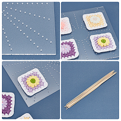 Square Acrylic Crochet Blocking Board&nbsp;TOOL-WH0125-68