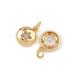 SHEGRACE Brass Clear Cubic Zirconia Charms&nbsp;XGRQ3P594-593G