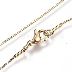 304 Stainless Steel Snake Chain Necklaces&nbsp;NJEW-D285-02G