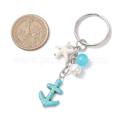 Synthetic Turquoise Pendant Keychains&nbsp;KEYC-JKC01396