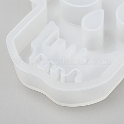 Halloween DIY Skull Pendant Silicone Statue Molds&nbsp;X-DIY-P006-41