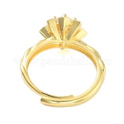 Clear Cubic Zirconia Adjustable Rings&nbsp;RJEW-L120-018G-10