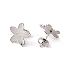 Non-Tarnish 201 Stainless Steel Stud Earring Findings&nbsp;STAS-G266-10P