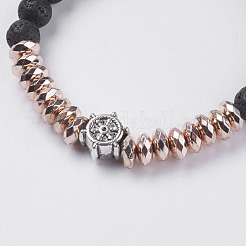 Synthetic Hematite Stretch Bracelets&nbsp;BJEW-I241-18B