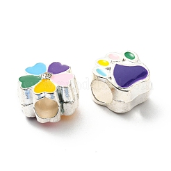 Alloy Enamel European Beads&nbsp;ENAM-D053-02P