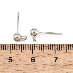 Brass Stus Earring Findings&nbsp;KK-CBA3CA1-01P