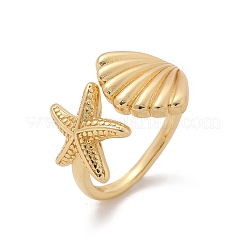 Brass Cuff Rings&nbsp;RJEW-U041-25G