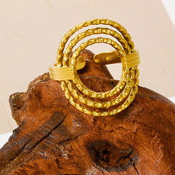 304 Stainless Steel Cuff Open Rings for Women&nbsp;TB2214-2