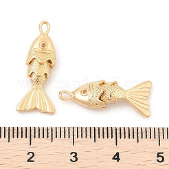 Brass Micro Pave Clear Cubic Zirconia Pendants&nbsp;KK-C080-02A-G