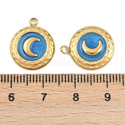 304 Stainless Steel with Enamel Pendants&nbsp;STAS-Z166-19G-04