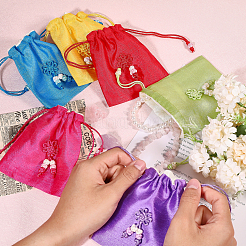 6Pcs 6 Colors Rectangle Cloth Packing Pouches&nbsp;ABAG-CA0001-15