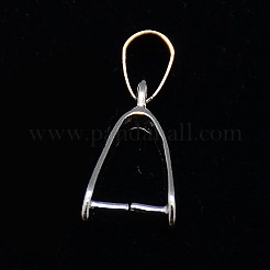 Brass Ice Pick Pinch Bails&nbsp;X-KK-D318-M-NR
