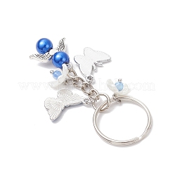 8Pcs 8 Colors Alloy Enamel with Acrylic Keychians&nbsp;KEYC-JKC01346