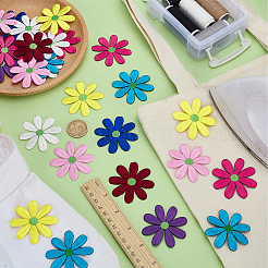 32Pcs 8 Colors Polyester Iron on/Sew On Patches&nbsp;PATC-FG0002-96