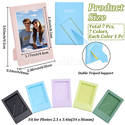 7Pcs 7 Colors Acrylic 3-inch Instant Camera Photo Frame&nbsp;AJEW-CP0011-28B