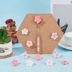 40Pcs 4 Colors Resin Flower Drawing Pins&nbsp;AJEW-DR00036